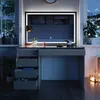 Schminktisch Vicco Sherry Greige Hochglanz 120 cm mit Produktbild-Vorschau 5