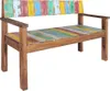 vidaXL Ławka 115 cm z litego drewna z odzysku Podgląd zdjęcia produktu 8