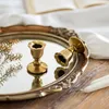 Vintage Kerzenständer Kerzenhalter Stabkerzen Messing - 2er Produktbild-Vorschau 2