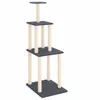 vidaXL Arbre à chat avec colonnes à griffer en sisal gris Voir les images du produit 1