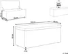 BELIANI Taburet modrý 100 x 42 x 40 cm polyesterový Náhled obrázku produktu 7