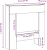 vidaXL Obestavba krbu Grey Sonoma 81x18x82 cm Materiál na Náhled obrázku produktu 8