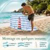 Lantigo Paravent de Plage Phare 10 m Brise-vent pour Voir les images du produit 8
