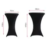 (Černá) 80X 110cm Bar Table Cover Stretch Cover pro Bistro Náhled obrázku produktu 3