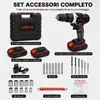AJIEQAQ Avvitatore a Batteria 21V Set, Trapano Avvitatore a Anteprima dell’immagine prodotto 8