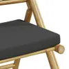 3-tlg. Bistro-Set Klappbar mit Kissen Bambus Produktbild-Vorschau 10