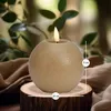 LED Kerze Kugel Wachs, Flackernde Flamme, Ø 10x9, Beige Produktbild-Vorschau 2