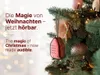 A Christmas ornament hanging on a decorated Christmas tree, with text overlay. Voir les images du produit