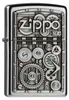 Zippo Feuerzeug Gear Wheels Messing Edelstahloptik Benzin Produktbild-Vorschau 1