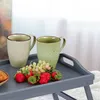 Relaxdays Betttablett Bambus, klappbare Beine, erhöhter Produktbild-Vorschau 2
