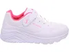 A white and pink Skechers sneaker for girls. Voir les images du produit