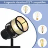 ZMH Plafonnier Spot de plafond 4 flammes Noir E27 Voir les images du produit 5