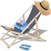 EINFEBEN Chaise longue de jardin Chaise de plage en bois Voir les images du produit 1