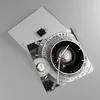 Wanduhr - Quadrat - Glasuhr - Objektiv Schwarzweiß Vintage Produktbild-Vorschau 2