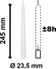 10 Spitzkerzen weiß 23,5 x 245 mm Produktbild-Vorschau 3