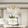 9-ramenný moderní LED křišťálový zavěšený lustr Stropní Náhled obrázku produktu 3