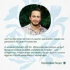 A portrait of a man with text describing a family business. Produktbild-Vorschau