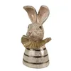 Clayre & Eef Figur Kaninchen 20 cm Weiß Goldfarbig Produktbild-Vorschau 1