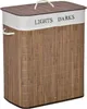 A laundry basket with two compartments, labeled 'LIGHTS' and 'DARKS'. Produktbild-Vorschau