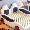 Lit pour enfants garçons LED voiture Cool Confortable blanc Voir les images du produit 4