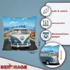VW Volkswagen Bulli T1 Blau 40 x 40 cm Kissen passend zur Produktbild-Vorschau 2