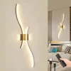 Lampada da parete touch LED dorata da 100 cm per interni, Anteprima dell’immagine prodotto 1