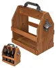 Party Holz Bierträger für 6 x 0,5 l Sixpack mit Metall Produktbild-Vorschau 1