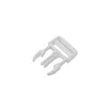 A white plastic clip closure on a white background. Produktbild-Vorschau