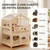 Sweiko Hamsterkäfig aus Holz 3 Etagen Nagerkäfig Produktbild-Vorschau 11
