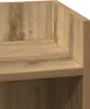 Close-up view of a corner of a wooden shelf and its support. Podgląd zdjęcia produktu
