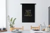 MuchoWow® Wandteppich Wandbehang Perfekt - Gold - Weiß - Produktbild-Vorschau 3