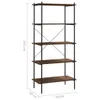 VidaXL 336349, Czarny, Stal, Drewno, 800 mm, 400 mm, 1630 Podgląd zdjęcia produktu 7