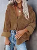 ASKSA Damen Bluse Reverskragen Langarm Cord Herbst Produktbild-Vorschau 3