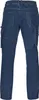 The back view of a pair of blue denim cargo pants. Produktbild-Vorschau