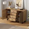 Sweiko 120x38x75cm Wohnzimmer Sideboard,Hohldesign Schrank Produktbild-Vorschau 3