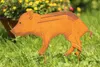 Rost Gartenstecker Frischling 35,5 cm Edelrost Gartendeko Produktbild-Vorschau 2