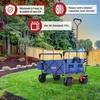 AREBOS Bollerwagen pliable bleu | Toit, poches en filet, Voir les images du produit 10