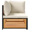vidaXL 2-tlg. Garten-Sofa-Set mit Kissen Massivholz Akazie Produktbild-Vorschau 6