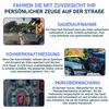 Collage of images and text describing features of a dashcam. Produktbild-Vorschau