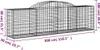 Gabionen mit Hochbogen 15 Stk. 300x50x80/100cm Verzinktes Produktbild-Vorschau 6
