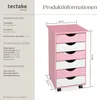 tectake® Rollcontainer aus Holz einfache Montage, 36 x 40 x Produktbild-Vorschau 6