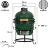 BBQ-Toro Kamado Gril na drevené uhlie Ø 32 cm "HAIIRO" s Náhľad obrázku produktu 3