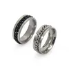 Anti Stress Ring mit drehbarer Kette schwarz oder silber Produktbild-Vorschau 3