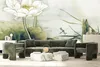 Muralo Vlies Fototapete BLUMEN Wasserlilien Blätter Natur Produktbild-Vorschau 5