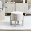 HowHomely | Schminkhocker - Sitzhocker - Puff - beige - 35 Produktbild-Vorschau 2