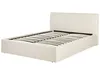 BELIANI Posteľ béžová s rámom čalúnená látkou s úložným Náhľad obrázku produktu 5