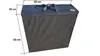 A dark gray storage bag with handles is shown with dimension labels. Náhled obrázku produktu
