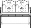 Ławka ogrodowa vidaXL, czarna, 104 x 54 x 93 cm, stal Podgląd zdjęcia produktu 3