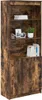 vidaXL Credenza rovere fumé 70x35x180 cm materiale a base Anteprima dell’immagine prodotto 4