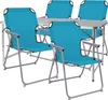 set de 5 meubles de camping en aluminium 120x60x58/70cm Voir les images du produit 1
